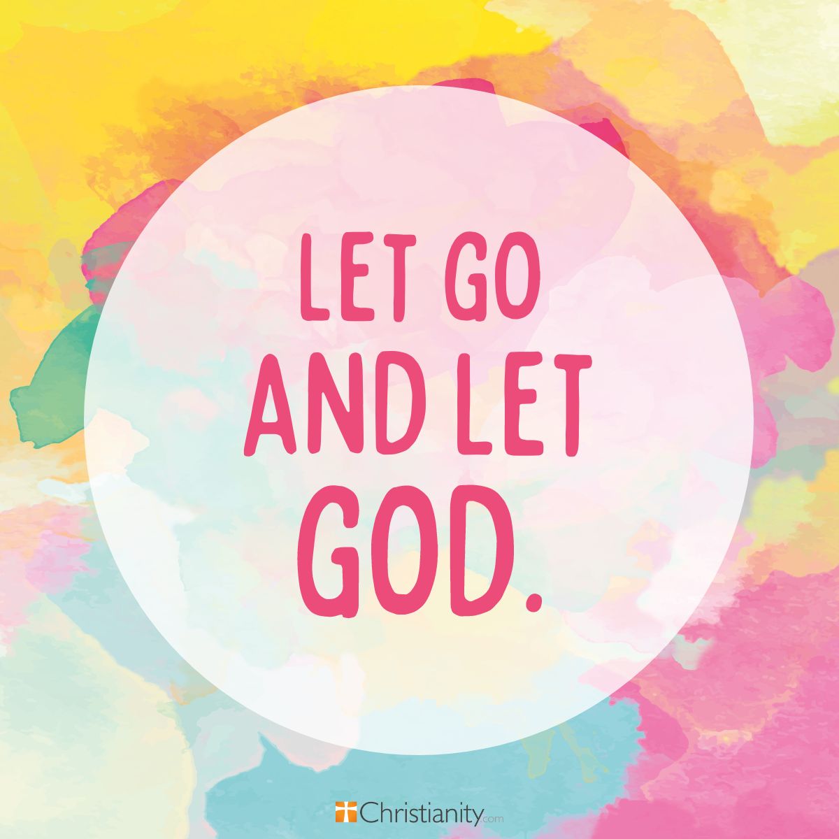 Let go and let God; control; releasing control.