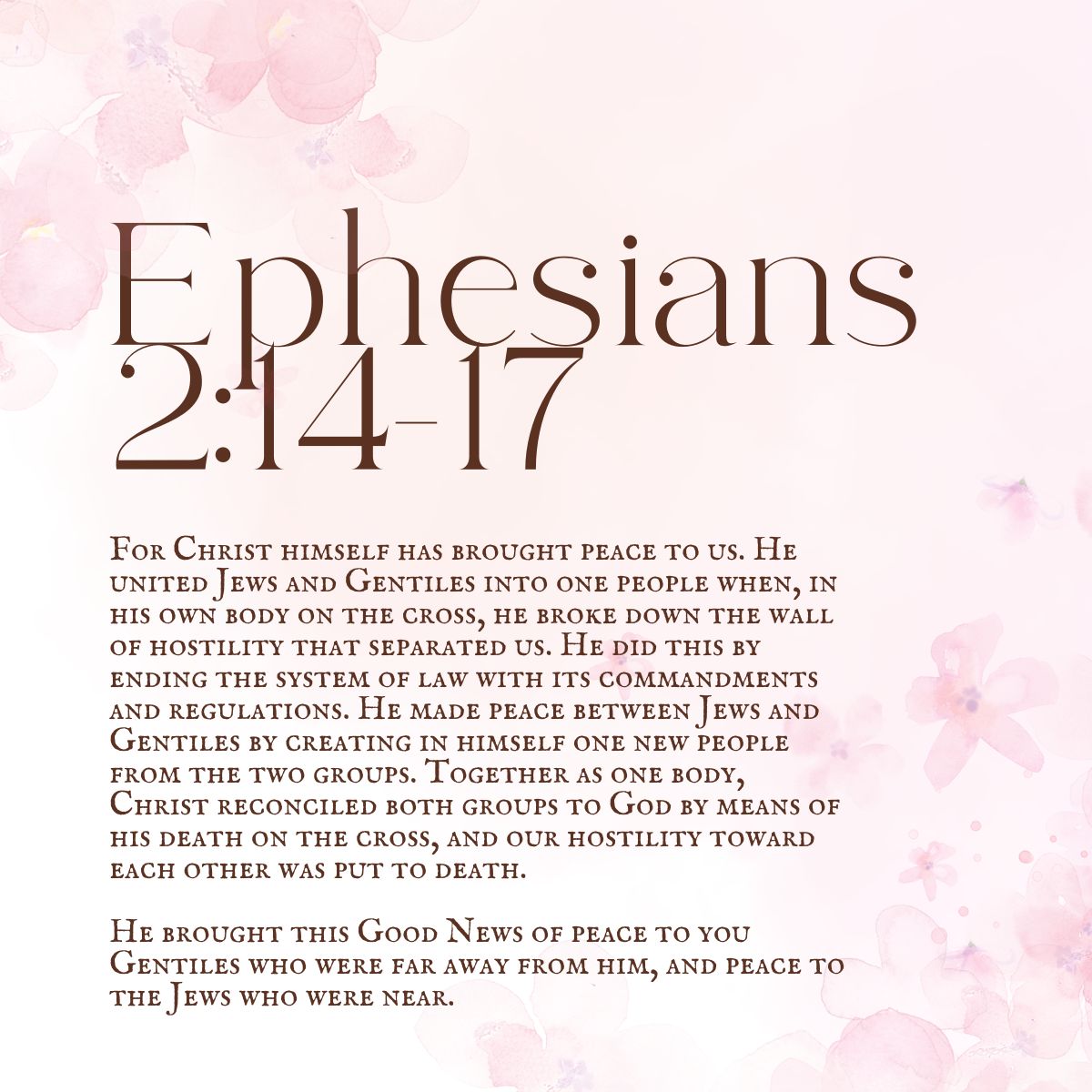 Ephesians 2:14-17